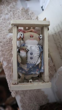 Image 2 of Tilly the frog, tiny froglet doll and bed - Collaboration with Playfromyourheart 