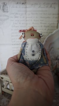Image 3 of Tilly the frog, tiny froglet doll and bed - Collaboration with Playfromyourheart 