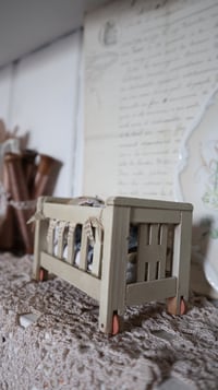 Image 4 of Tilly the frog, tiny froglet doll and bed - Collaboration with Playfromyourheart 