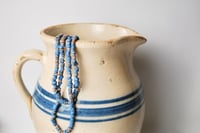 Image 8 of Antique Stoneware Pitcher w/cobalt blue 