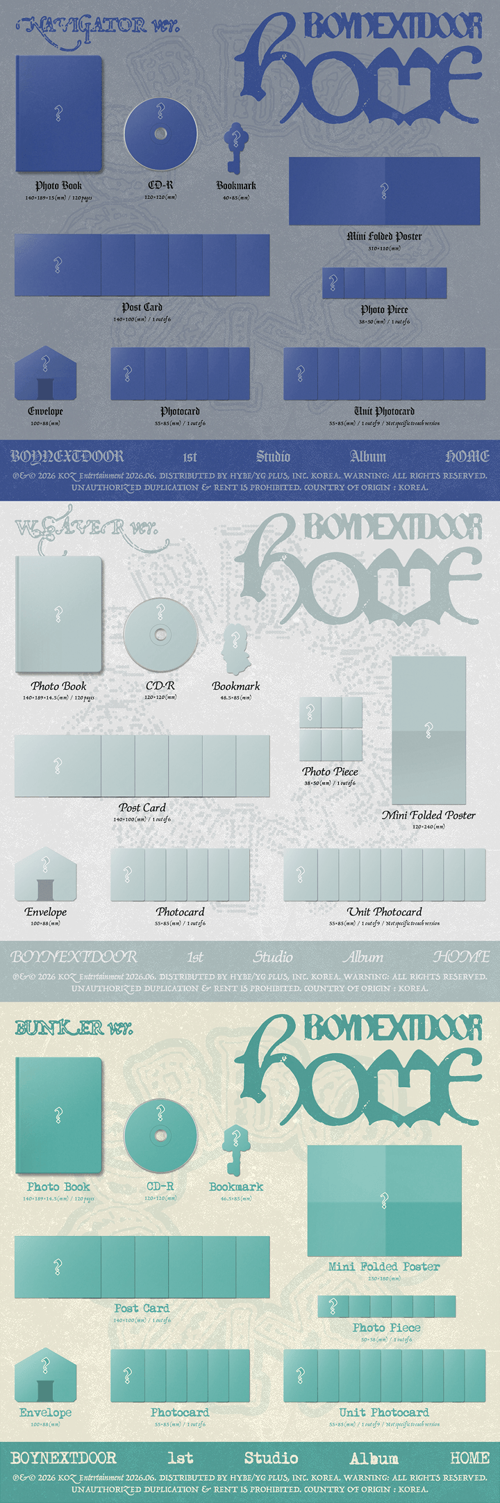 Image of [PRE-ORDER] BOYNEXTDOOR ‘HOME’ + Weverse Shop POBs