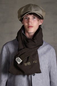 Image 4 of Japanese Scarf - stripe old black