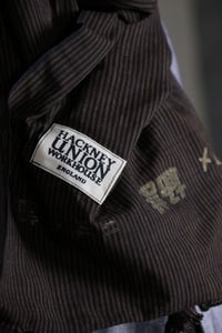Image 3 of Japanese Scarf - stripe old black