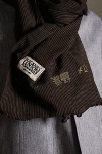 Image 5 of Japanese Scarf - stripe old black