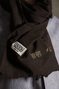 Image 6 of Japanese Scarf - stripe old black