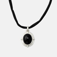 Image 1 of Victorian Onyx Pendant Necklace