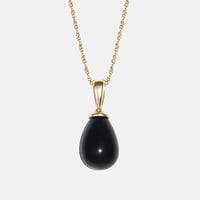 Image 1 of Black Onyx Drop Necklace