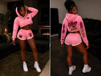 Image 1 of iTRAPP “Trapp Girl Energy” Cropped Lounge Set