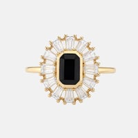 Image 1 of DECO BAGUETTE ONYX RING