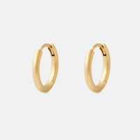Image 1 of Soft Orbit Huggie Hoop Earrings