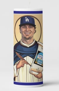 Image 5 of Los Angeles Dodgers Player Prayer Candle | Baseball Fan Gift & Collectible