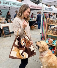 Image 2 of Upcycled Quilted Market Totes 