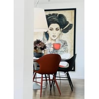 Image 17 of Panneau en papier froissé "La Tasse rouge"