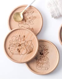 Image 1 of Japanese Sweets - Wood Coasters