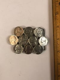 Image 1 of 1980’s hand made nickel belt buckle 