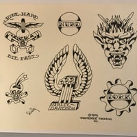 Image 2 of 1976 Phoenix Tattoo co production Nurd Dork Harley sheet 