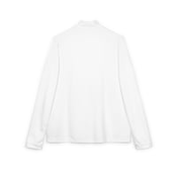 Image 4 of Embroidered Quarter-Zip Pullover — White adidas® Performance Top with '7' Arch Design