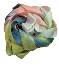 Image 3 of 10YD. FLURRY HAND DYED SARI SILK RIBBON BY COLOR BURST SILK