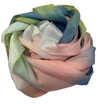 Image 1 of 10YD. FLURRY HAND DYED SARI SILK RIBBON BY COLOR BURST SILK