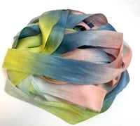 Image 4 of 10YD. FLURRY HAND DYED SARI SILK RIBBON BY COLOR BURST SILK