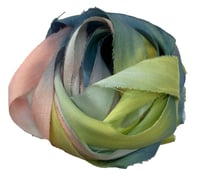 Image 2 of 10YD. FLURRY HAND DYED SARI SILK RIBBON BY COLOR BURST SILK