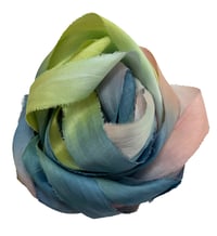 Image 5 of 10YD. FLURRY HAND DYED SARI SILK RIBBON BY COLOR BURST SILK