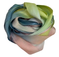 Image 7 of 10YD. FLURRY HAND DYED SARI SILK RIBBON BY COLOR BURST SILK