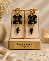 Image 2 of Black & Gold Beaded Glam 