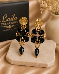 Image 4 of Black & Gold Beaded Glam 