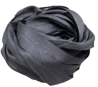 Image 3 of 10YD. GRAPHITE HAND DYED SARI SILK RIBBON BY COLOR BURST SILK