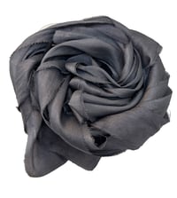 Image 5 of 10YD. GRAPHITE HAND DYED SARI SILK RIBBON BY COLOR BURST SILK