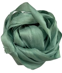 Image 5 of 10YD. YUCCA HAND DYED SARI SILK RIBBON BY COLOR BURST SILK