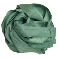 Image 1 of 10YD. YUCCA HAND DYED SARI SILK RIBBON BY COLOR BURST SILK