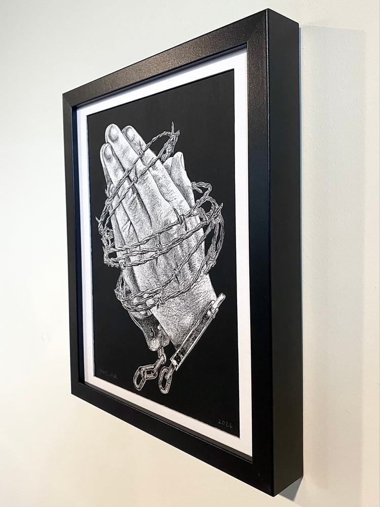 Image of 'cuffed prayer' original collage