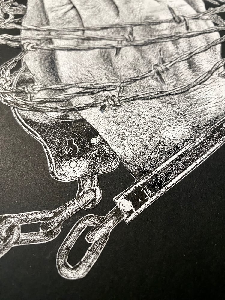Image of 'cuffed prayer' original collage