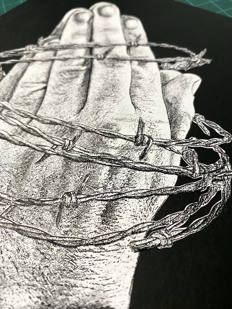 Image of 'cuffed prayer' original collage