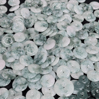 Image 4 of 10K Moss In Snow Jade Classic Disc Pendant