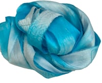 Image 3 of 10YD. ISLAND COVE HAND DYED SARI SILK RIBBON BY COLOR BURST SILK