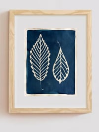 Image 2 of Cyanotype Fall leaves II