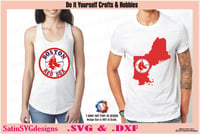 Image 2 of Boston Red Sox Baseball Set Design SVG Files, Cricut, Studio, Digital Cut Files