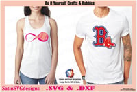 Image 3 of Boston Red Sox Baseball Set Design SVG Files, Cricut, Studio, Digital Cut Files