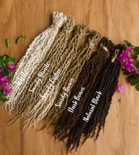 Image 2 of Alpaca Wool Dreadlocks - Dark Brown