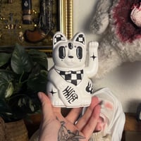 Black & White 13cm Lucky Cat