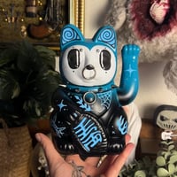 Blue & Black 18cm Lucky Cat