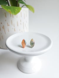 Shadow Rose Marble Diamond Studs