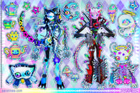 Image 2 of Creatures Sticker Sheet