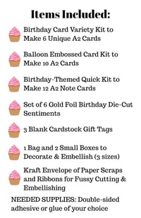 Image 2 of Birthday Card Making Kit for Adults to DIY 28 Handmade Greeting Cards, 2026 Quarterly Box