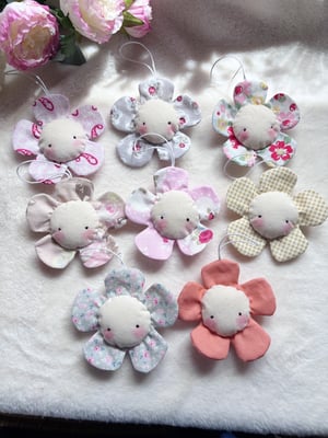 Image of Whimsical Flower Fabric Decorations
