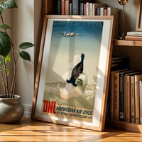 Image 3 of Norway By Airway – DNL Norwegian Air Lines Vintage Travel Poster