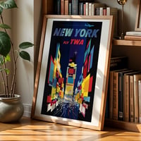 Image 3 of Fly TWA New York Vintage Travel Poster
